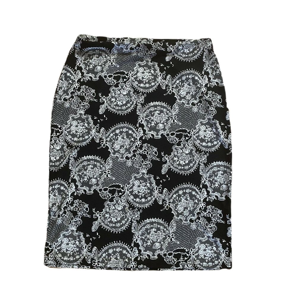 Giorgio Fiorlini Classy Skirt ~ Sz S ~ Black ~ Knee Length ~ Slits